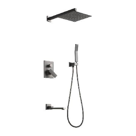 Cross border foreign trade concealed shower head set gun gray wall embedded hotel homestay hidden wall buried household use