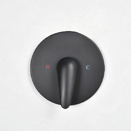 Cross border foreign trade exclusive concealed shower head wall mounted all copper American black nozzle set hot and cold American specifications
