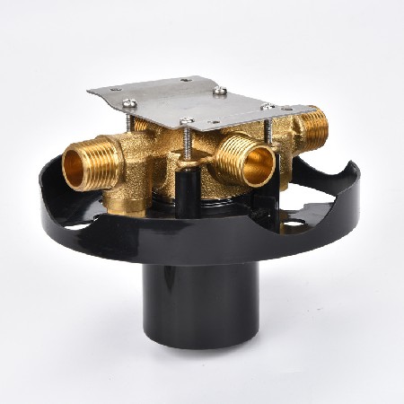 Cross border foreign trade exclusive concealed shower head wall mounted all copper American black nozzle set hot and cold American specifications