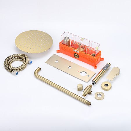 Dual function concealed showerhead, all copper showerhead set, hidden showerhead, pressurized showerhead, engineering bathroom wholesale