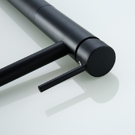 Cross border all copper black floor standing bathtub faucet, column basin, vertical wooden barrel, cylinder edge, hot and cold floor showerhead, bathroom
