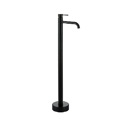 Cross border all copper black floor standing bathtub faucet, column basin, vertical wooden barrel, cylinder edge, hot and cold floor showerhead, bathroom