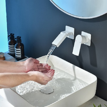 Manufacturer&s direct supply concealed basin faucet, concealed buried wall embedded wall mounted bathroom hot and cold faucet hotel project