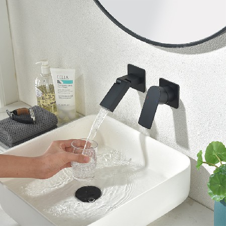 Manufacturer&s direct supply concealed basin faucet, concealed buried wall embedded wall mounted bathroom hot and cold faucet hotel project