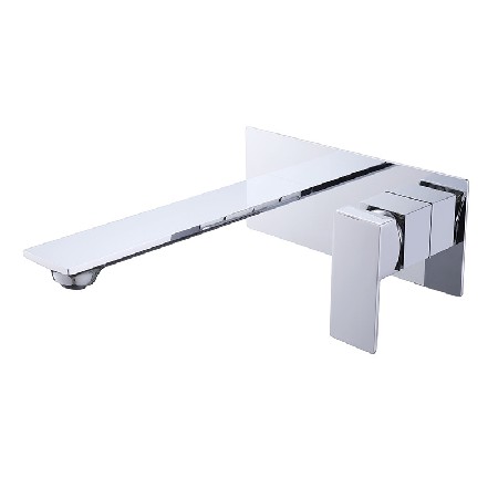 Hotel concealed washbasin faucet hot and cold wall installation project, buried wall concealed faucet bathroom basin waterfall faucet