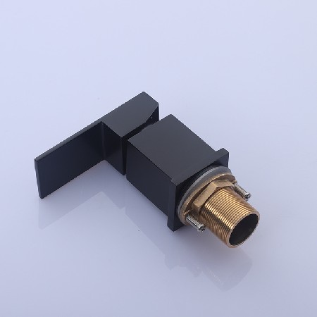 Manufacturer wholesale copper black bathtub faucet, cylinder edge waterfall extended faucet two-piece set, split faucet