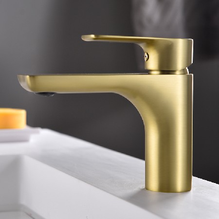 Cross border North American Nordic brushed gold basin faucet, simple and luxurious bathroom cabinet, washbasin, personalized faucet