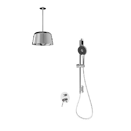 Bathroom concealed wall mounted showerhead, home bathroom, hotel engineering, hot and cold pressurized ceiling showerhead set