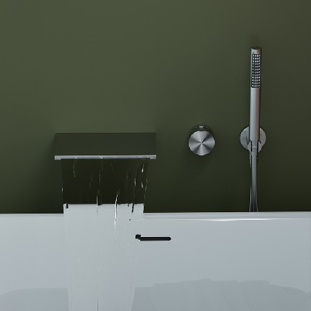 Bathtub shower head concealed in the wall, bathtub flower wine set, bathroom mixing valve, hot and cold dual-use shower head