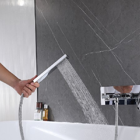 Home bathroom hot and cold faucet bathroom wall mounted bathtub faucet hot and cold faucet hotel bathtub faucet