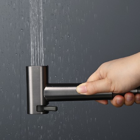 Cross border foreign trade toilet high-pressure flushing spray gun companion all copper concealed pre embedded female washing machine pressurized nozzle faucet