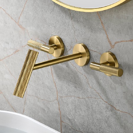 Creative homestay hotel simple concealed installation wall faucet embedded wall bathroom cabinet washbasin faucet