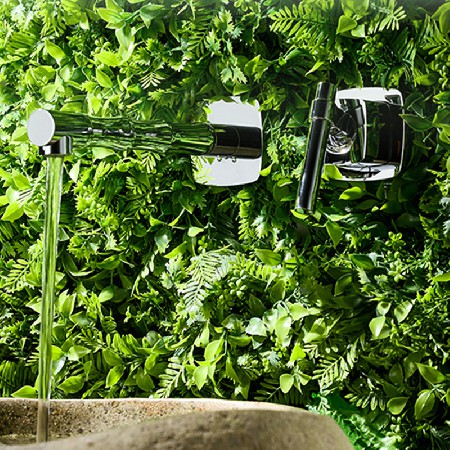 Bamboo basin faucet, bathroom washbasin hot and cold faucet, bathroom basin, household washbasin hot and cold faucet