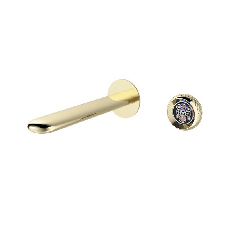 Diamond handwheel in wall faucet, bathroom sink, hot and cold faucet, hotel bathroom counter basin faucet wholesale
