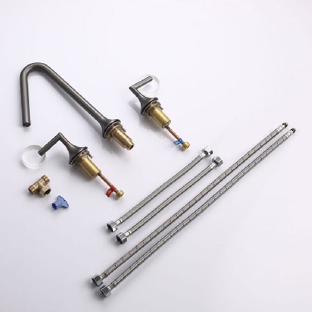 Hot and cold basin faucet, household bathroom basin faucet, hot and cold dual control bathroom sink, splash proof faucet