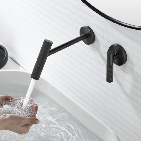 Factory direct sales all copper concealed basin faucet hidden in the wall sink faucet pre embedded in homestay hotel project