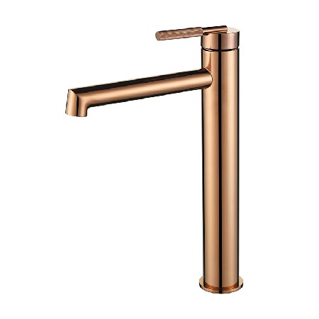 Elevated rose gold hot and cold basin faucet bathroom cabinet hot and cold faucet basin household single hole hot and cold faucet