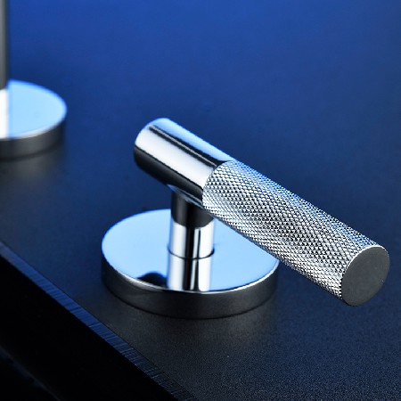 Minimally designed double hole basin faucet for both hot and cold use, washbasin and bathroom cabinet, splash proof faucet for hotel apartments